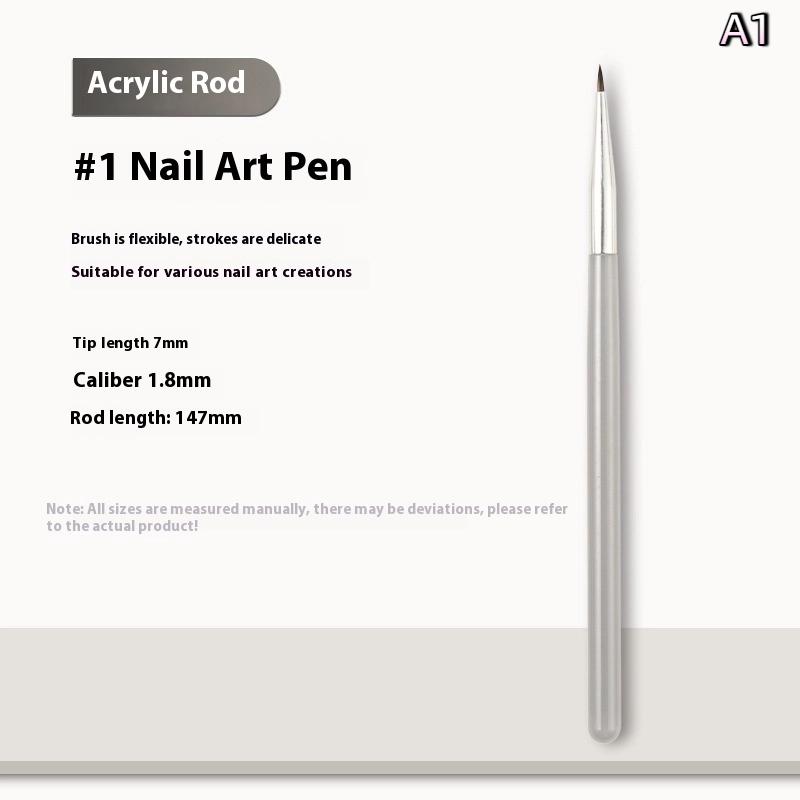 

Nail Art Brush Checker Nail Drawing Painting Line Brush UV Gel Brush Detail Brush Nail Art Tool Acrylic DIY Design Manicure Tool