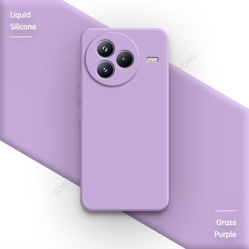 Simple Phone Case for Xiaomi Civi 5 Pro 5G Square Classic Shell Soft Original Internal Flocking Liquid Silicone Back Cover Funda