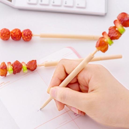 Ballpoint Pen Realistic Mutton Skewer Shape Lightweight Slim Design Decorative Ballpoint Pen Desk Accessory