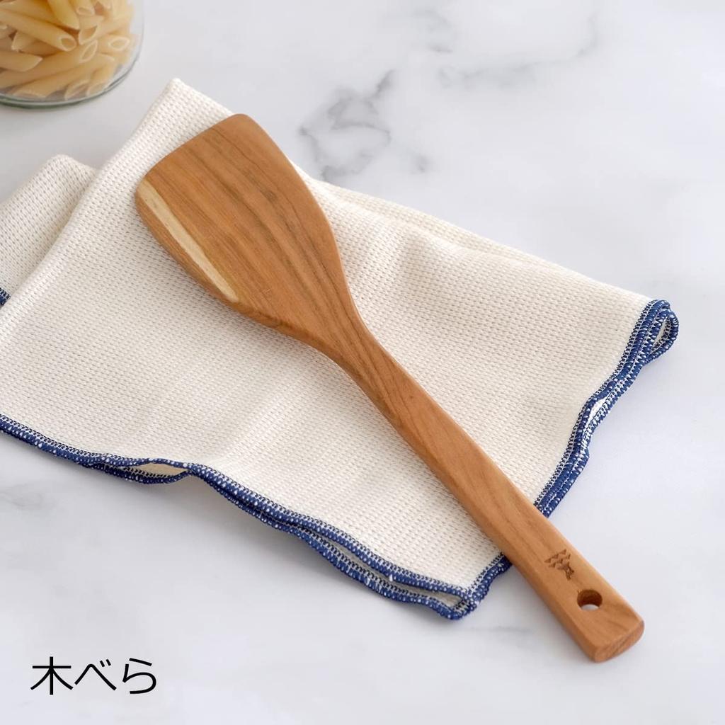 Kamoshika Douguten Sakura Wooden Spatula Set of 3, Wooden Kitchen Tools for Stir-frying, Spatula, and Turner, Made in Japan