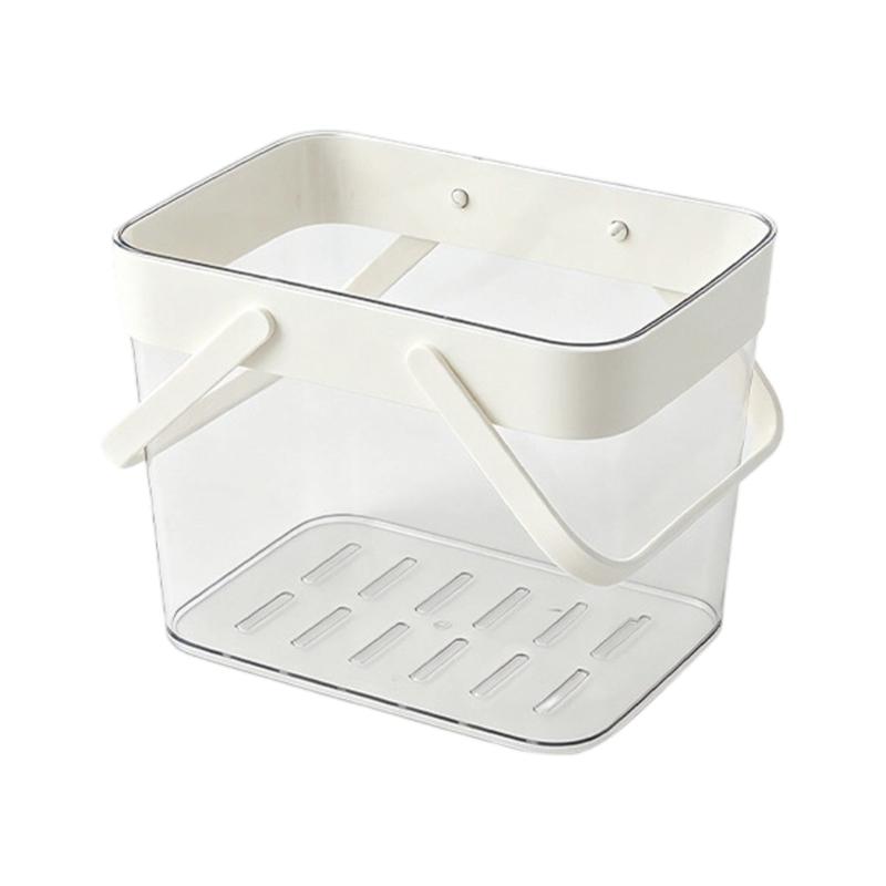 Dorm Shower Basket With Handle, Portable PET Bath Storage Bin for Shared Bath, Gym, and Daily Supply Carrying Use