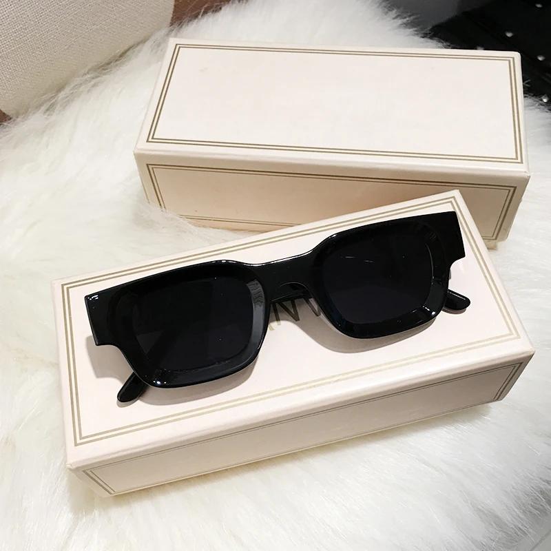 

LAURINNY Women Sunglasses Fashion Vintage Square Frame Luxury Brand Designer Trend Hip Hop Shades Sun Glasses for Female UV400 as picture