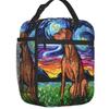 Night Saint Bernard Dog Lunch Bag Women Cooler Thermal Insulated Lunch Box for Kids School Children