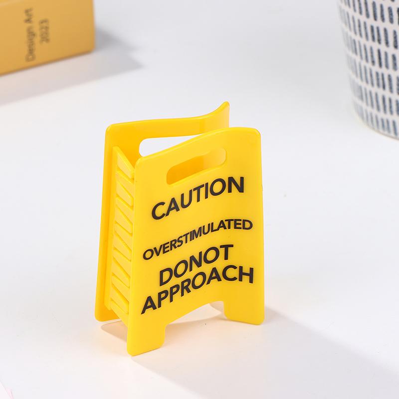 Overstimulated Caution Sign Hair Claw Clip,Yellow Caution Hair Clip,Do Not Approach Sign Hair Claws Hair Clips,Funny Gag Gift Fo