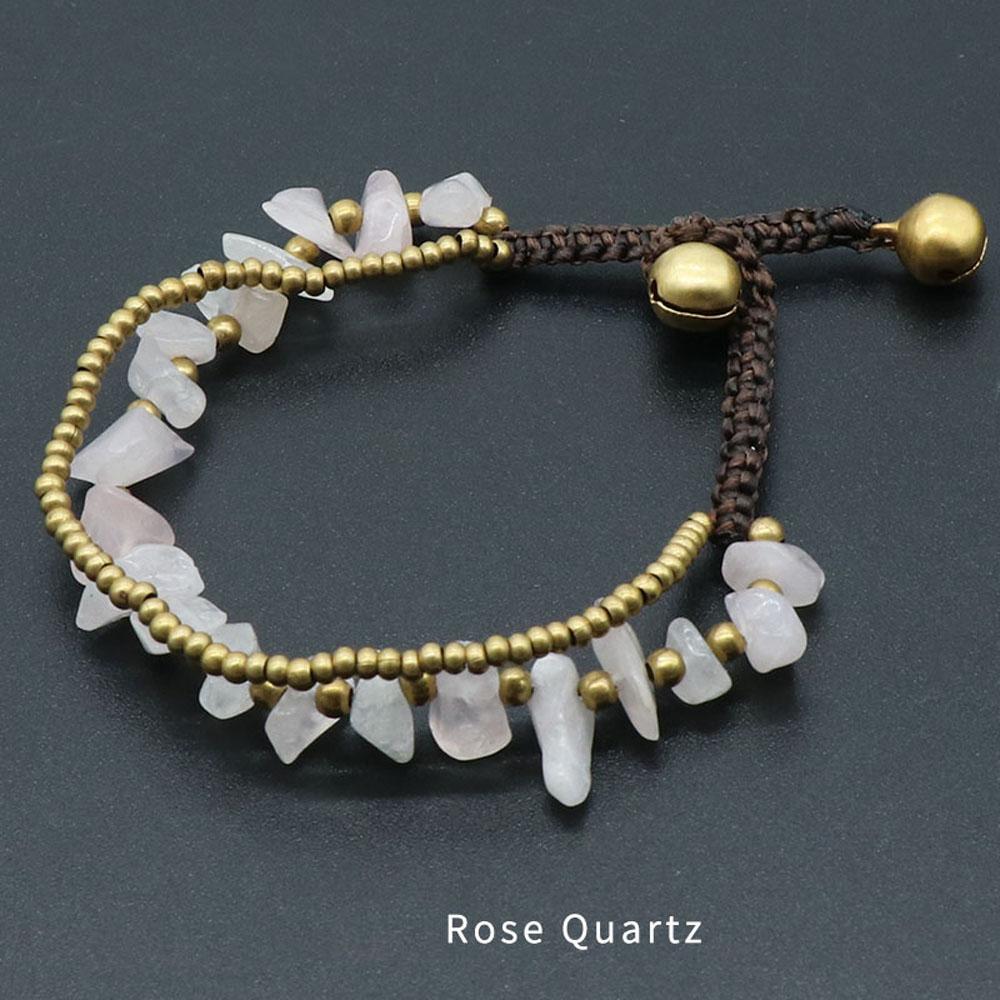 1 szt. Bransoletki z koralików z kamieni naturalnych w stylu bohemy, z kamieni kruszonych, dla kobiet i mężczyzn, do noszenia na co dzień, biżuteria, prezenty na święta, 18-18,5 cm