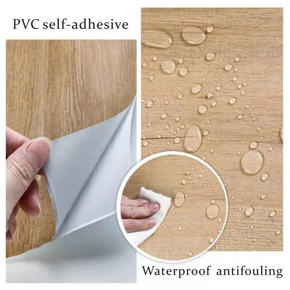 60/80cm Selbstklebende PVC Wasserdichte Holzmaserung Tapetenrollen Küchenaufkleber Möbel Schrank Tisch Wandpapiere Heimdekoration