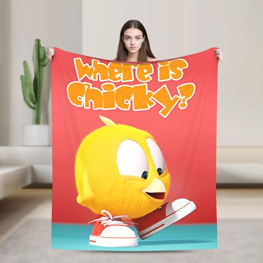 Waar is Chicky Deken Picknick Flanellen Plaid Voor Slaapkamer Warm Zacht Ontwerp Kwaliteit Sprei Cadeau