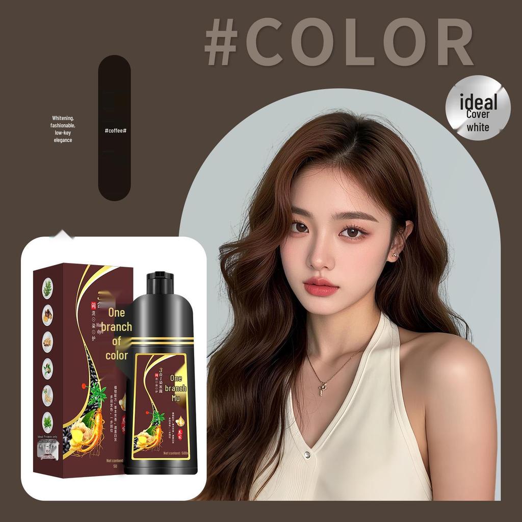 Black Qianlian Plant-Based Hair Dye - Gray Coverage Tube