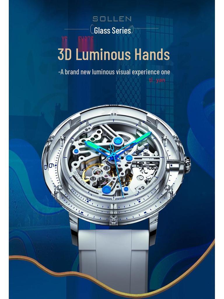 Solon Men's 2021 Automatic Glazed Transparent Mechanical Watch