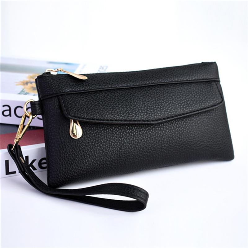 Trendy Korean Fashion Solid Color Soft PU Handbag Portable Women's Exquisite Bag for Shopping Working Commuting