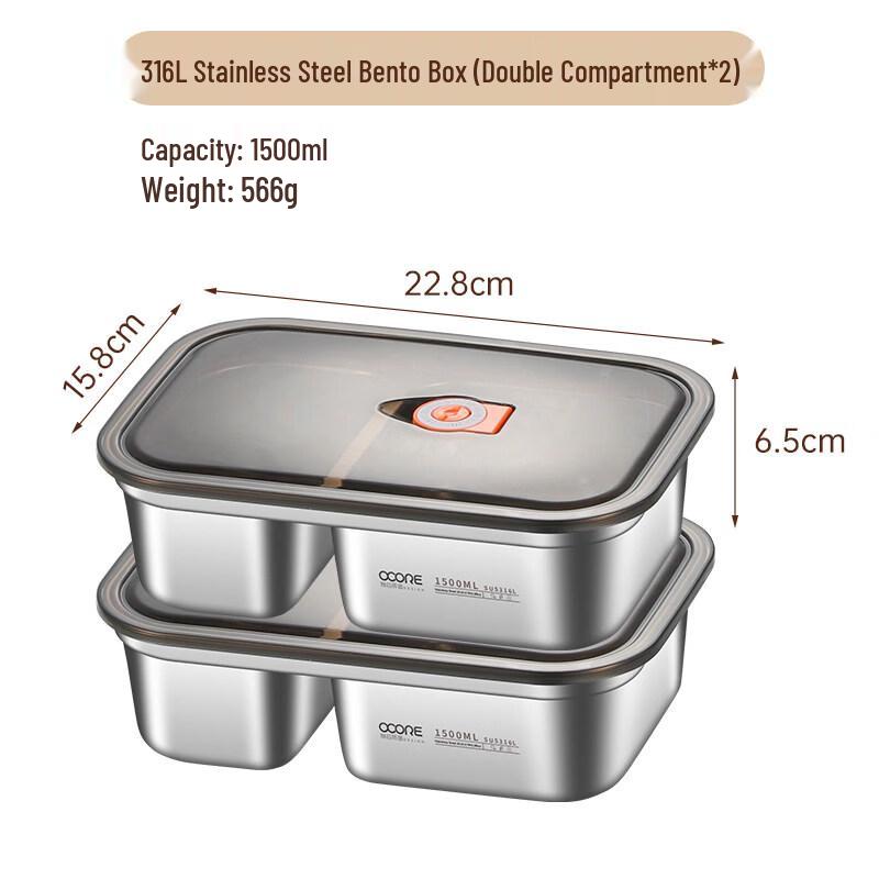 ZISIZ 316L Stainless Steel Lunch Box
