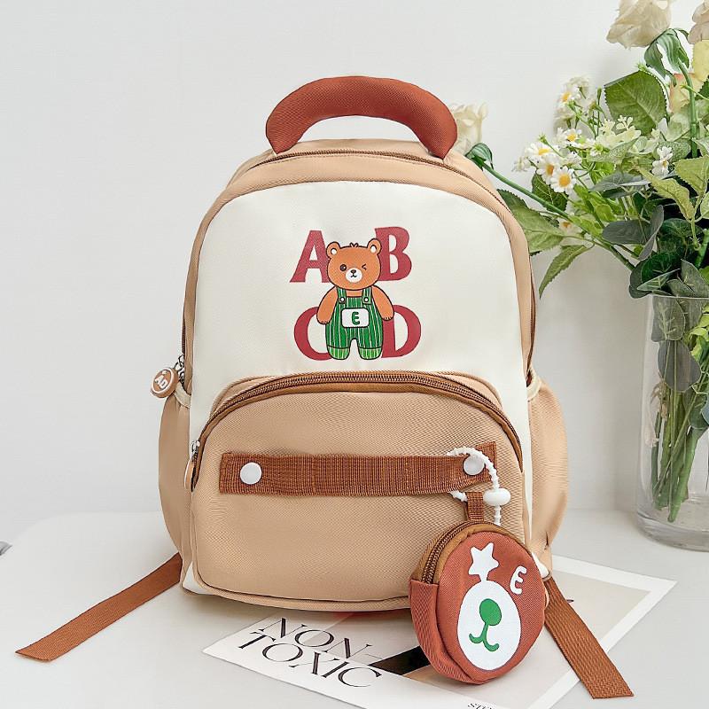 Attractive And Functional Kids Backpack With Whimsical Bear Design Perfect For Kindergarten Use