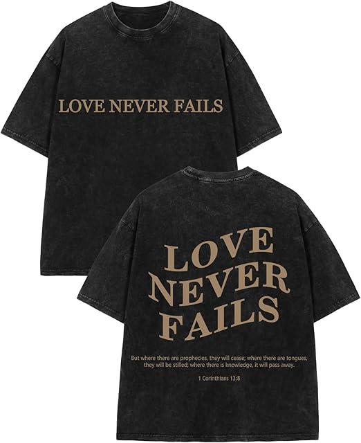 

Christian Shirts Jesus Religious Shirts Oversized Tshirts for Unisex Casual Tops Graphic Tees Shirt God Top Faith Acid Washed S