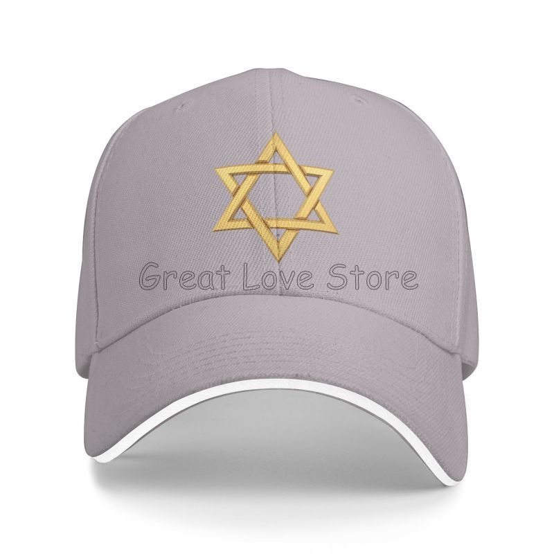 Star of David Baseball Cap Luxury Brand All Seasons Travel Adjustable Caps Sandwich Hats for Unisex Women Sun Protection Hat