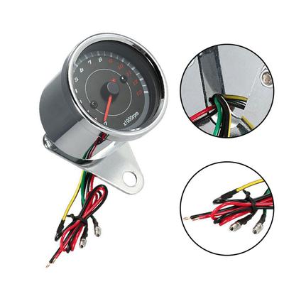 6.5cm Çaplı Takometre DC 12V Muhafaza Paslanmaz Çelik Evrensel