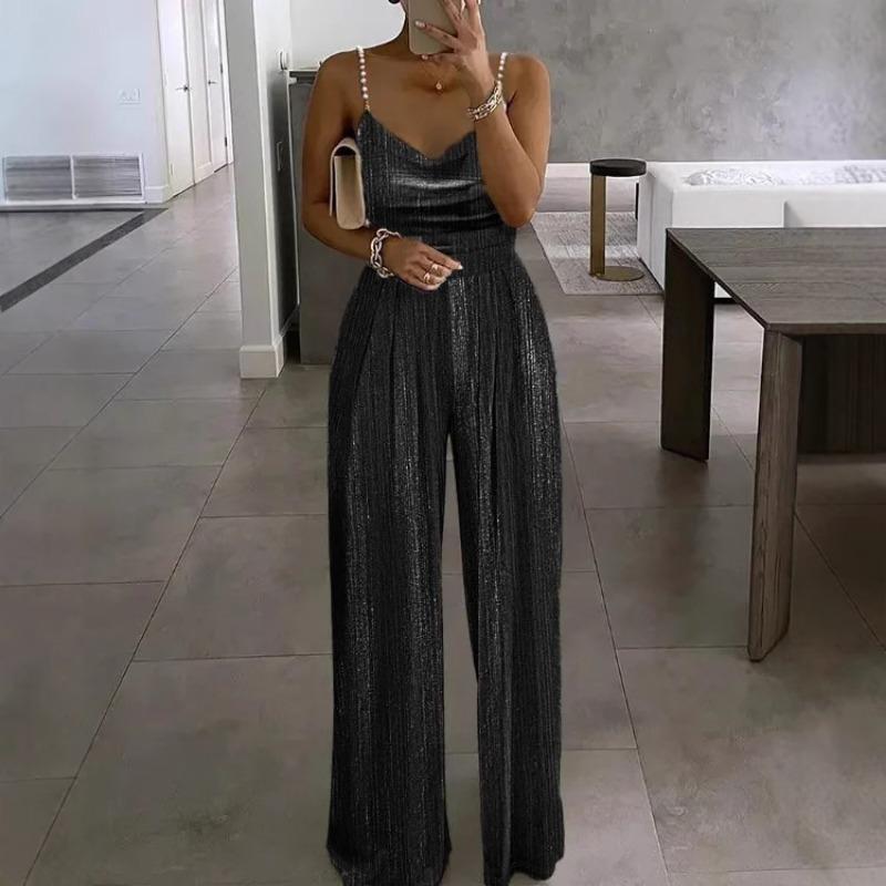 

DAFIFY Женская мода Повседневный Летний Весенний Однотонный Принт Без рукавов V-образный вырез Брюки с высокой талией Комбинезоны и ромперы XXXXXL