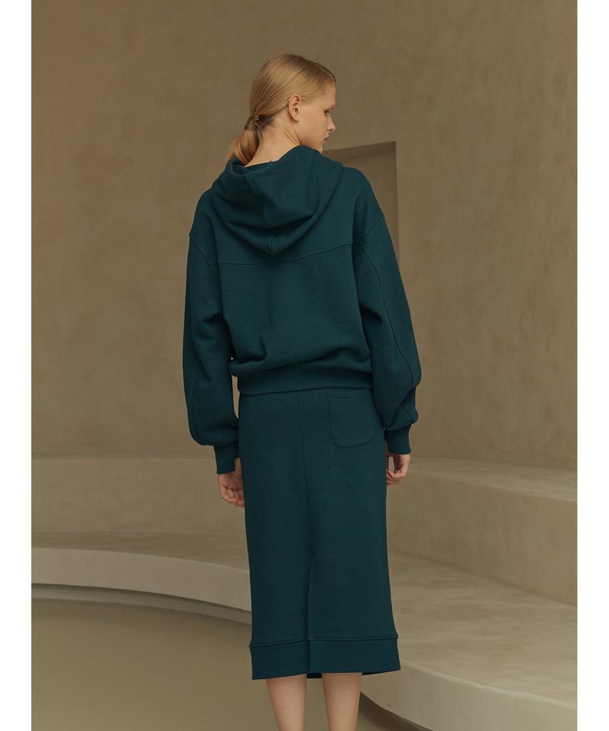 Myue Leafy Jersey Skirt - Green