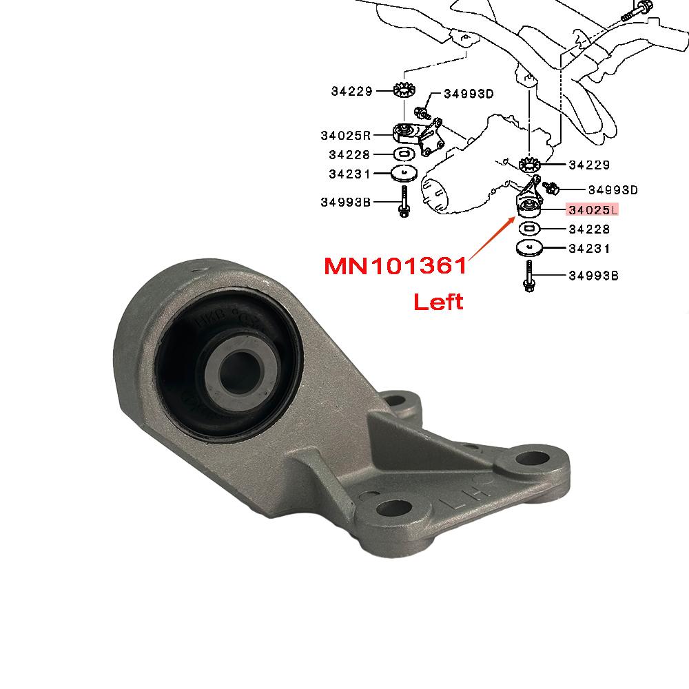 Rear Diff Support LH/RH Bracket for Mitsubishi Outlander CW4W CW5W GF6W GF7W ASX GA2W GA3W GA6W Lancer CY4A MN101361 MN101362