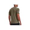Under Armour Rush Series Logo Crew Neck T-Shirt Men Tops Green 1366138-361