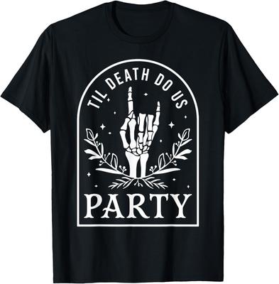 Til Death Do Us Party Retro Halloween Bachelorette Matching T-Shirt Unisex T-Shirt