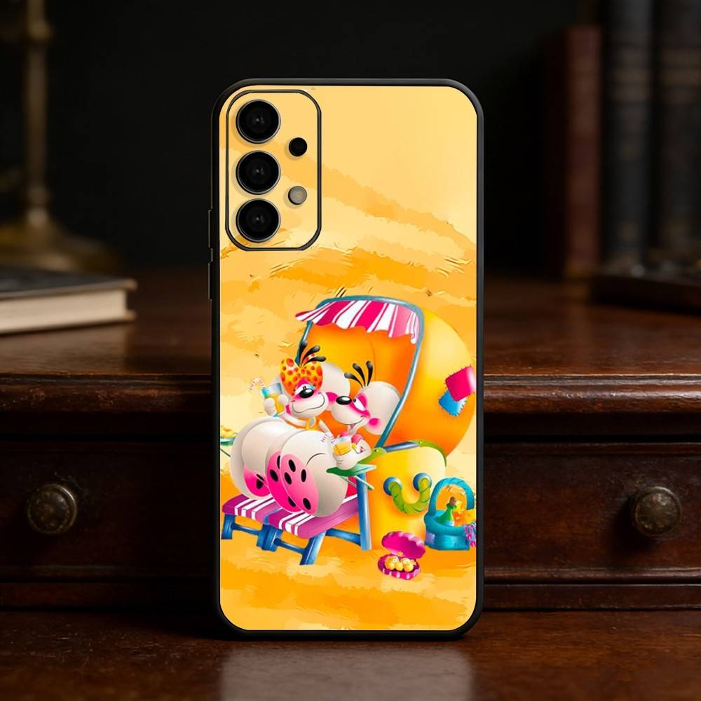 Custodia per telefono con topo Diddl a cartoni animati per Samsung S25,24,21,22,23,30,Ultra,20,Plus,Fe,Lite,Note Cover Nera Morbida