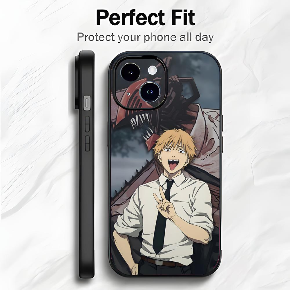 Classic Japanese Anime C-Chainsaw Man Phone Case Phone Case Soft Packaging Lightweight For iPhone17 16 15 14 13ProMax