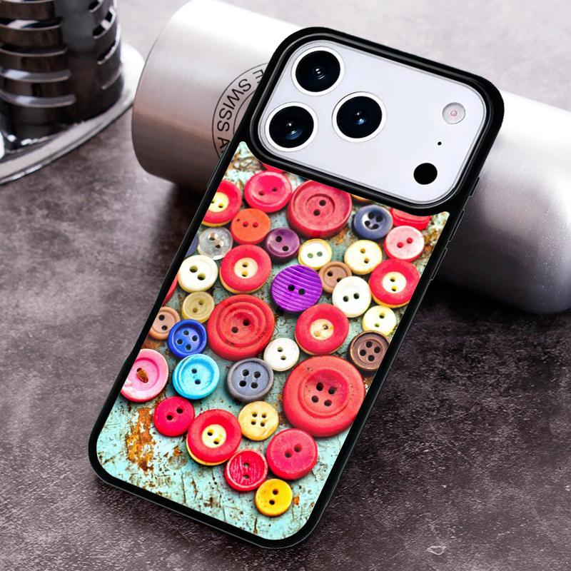 Nähschere Knöpfe Handyhülle Für iPhone 17,16e,15,14,13,12,11,Mini,Pro,MAX Weiche Silikonhülle
