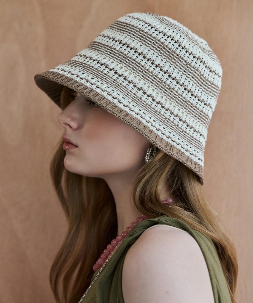 MAXZA Color-Block Striped Bucket Hat