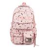 Girls' Junior High School School Bags Cute Printed Backpack High School Student Lightweight SchoolBags Large Sized Computer Bag for College Students