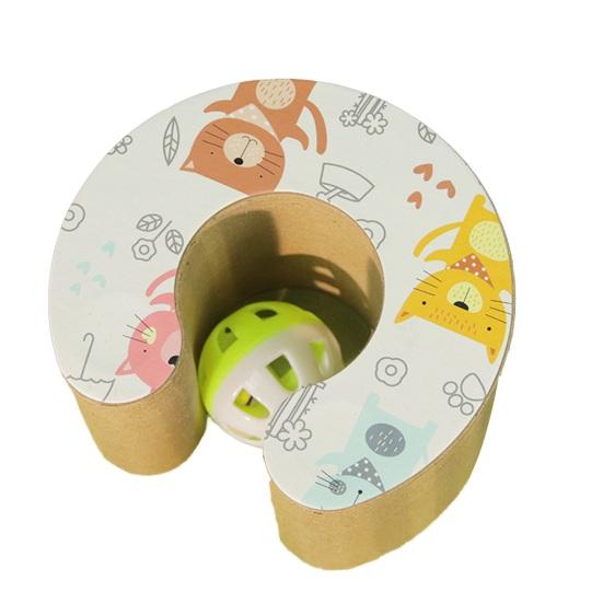 Cat Accordion Toy Magic Organ Cat Scratching Board with Ball Track Interactive Kitty Kurlz Toy Foldable Cat Scratcher for Indoor Cats