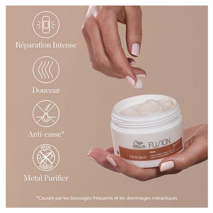 Masque de cheveux - Wella Professionals - Fusion Intense Repair - 150ml - Réparation intense - Cheveux abîmés