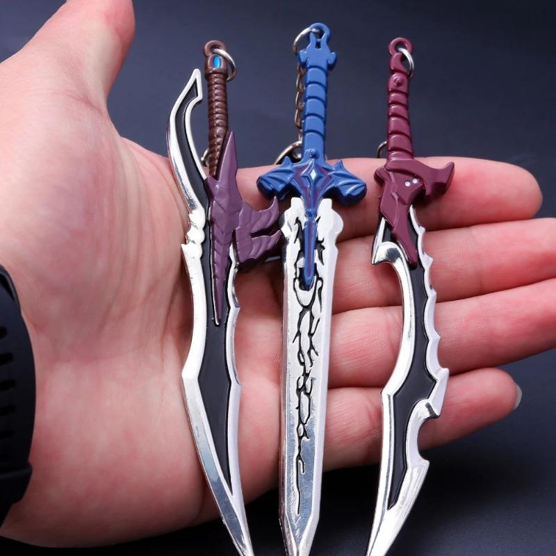 13cm/5.12in Solo Leveling Mini Katana Knife Metal Model Props Anime Peripherals Creativity Ornaments Collectible Boy Gift Crafts