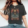 T-shirt Fleurs Sauvages Bohème T-shirt Fleurs Bohèmes Femme Manches Courtes T-shirts Vintage Casual Hauts Floraux Nature T-shirt Vêtements Femme
