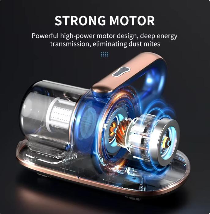 Mite Remover Stainless Steel Filter Wireless Handheld UV Sterilization Deodorization Cleaner Automatic Double Slap