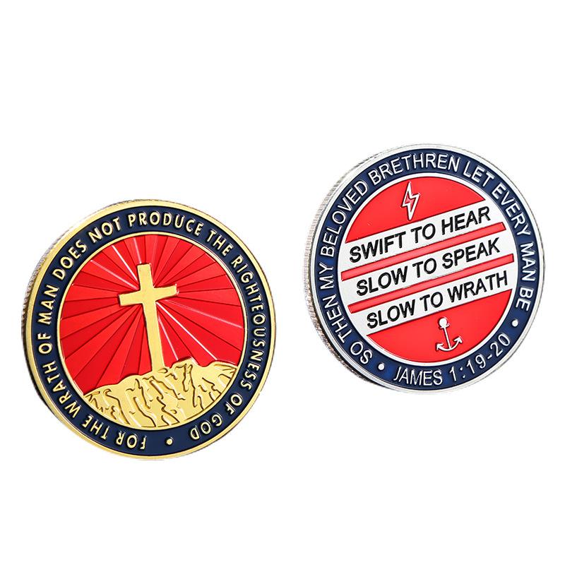 4CM Masonic Freemasonry Souvenir Coin Collection Brotherhood The Eye of Coin Making Good Men Better Commemorative Medal