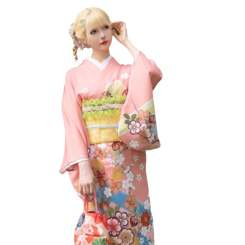 Set Kimono de Vizită Formal Tradițional Japonez pentru Femei pentru Călătorii și Nunti