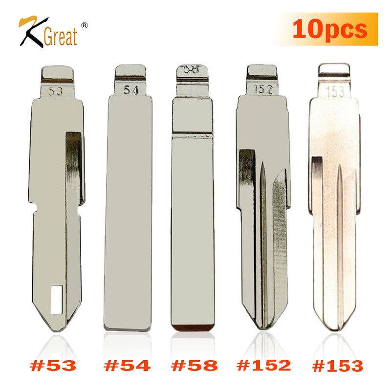 

10pcs KD Xhorse Key Blank VAC102 NE72 HU136 #53 #54 #58 #152 #153 Uncut Remote Key Blade for Renault Megan Dacia Clio Duster No.53