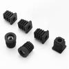 4/8pc Black Square/Round Plastic Pipe Plugs Furniture Leg Feet With M6 M8 M10 Nut Hole Tube Blanking End Inserts Caps Pipe Cover
