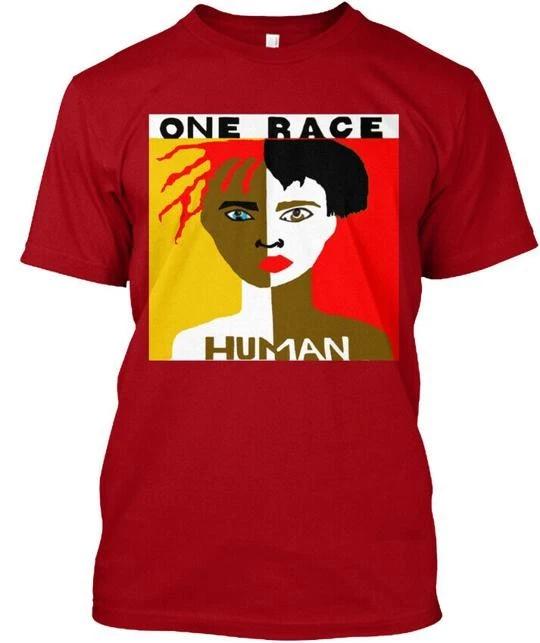 One Race Human Red - T shirt Made in the USA Size S to 5XL 4XL