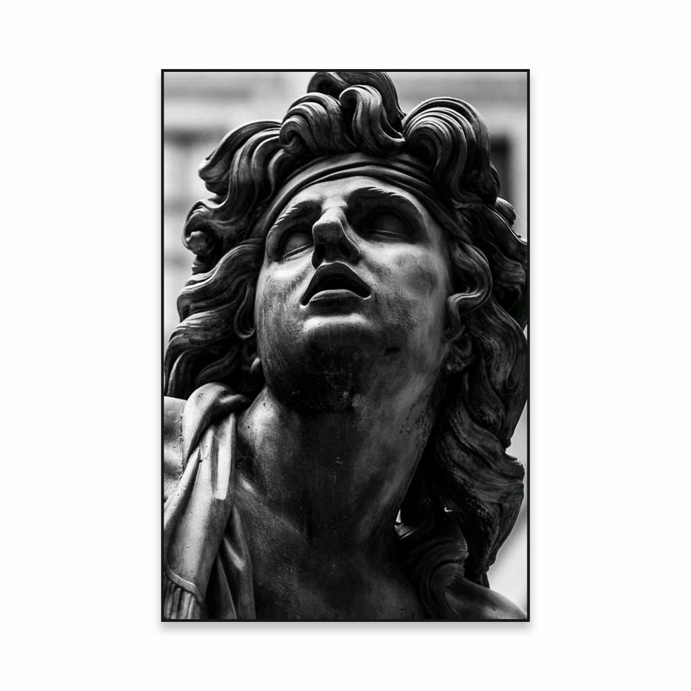 Perseus with the Head of Medusa Poster Black and White Ancient Greek God Wall Art Prints Canvas Painting Home Room Decoration
