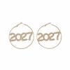 Elegant 2027 Digital Earrings Rhinestone Stud Earrings Jewelry Happy New Year Earrings  Party