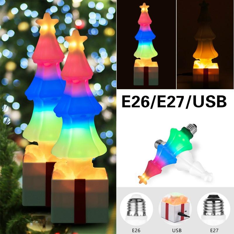 Gift Christmas Night Light Led Ambient Light E26/E27/USB Christmas Bulb Flame Lantern 110V