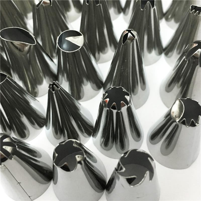 Cake Decorating 48Pcs/set Good Quality Stainless Steel Icing Piping Nozzles Pastry Tips Set Cake Baking Tools Accessories