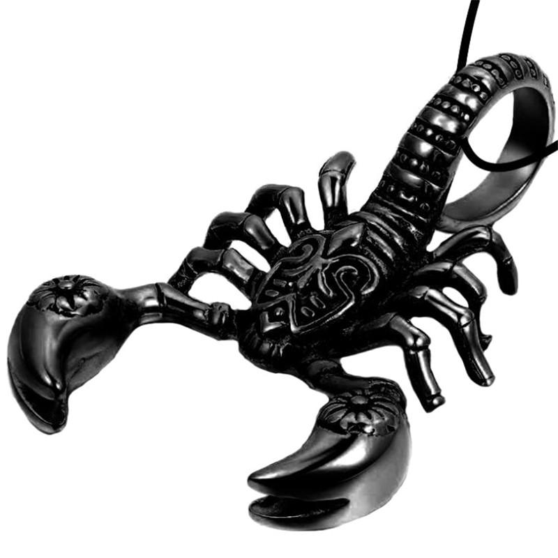 Creative Design Animal Scorpion Pendant Necklace Men Women Stainless Steel Punk Hip Hop Necklace Jewelry Party Club Gift S410