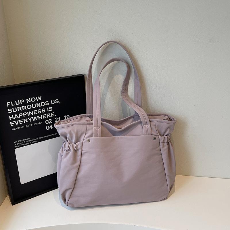 

Женская сумка через плечо Городской стиль Большая вместимость Нишевый дизайн Легкая дорожная Простая сумка-тоут Студенческая сумка-тоут фиолетовый