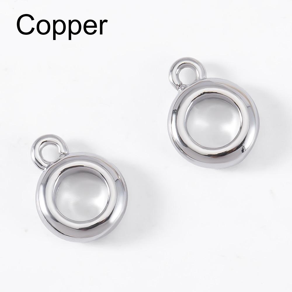 5pcs 10pcs PVD Never Fade Stainless Steel Necklace Pendants Clasps Connectors 6mm 8mm Pinch Clip Bail Charm Beads Jewelry Making