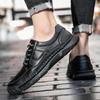 Fashion Handmade Leisure Men Shoes 2025 Trendy Minimalist Versatile Work Shoes High Quality Lace-up Formal Casual Business Leather Shoes
