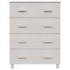 Vidaxl Komoda Hamar, Biała, 79X40X103,5 Cm, Lite Drewno Sosnowe