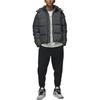 Nike Therma-FIT Air Jordan Comfortable Solid Color Removable Hood Long Sleeve Jacket Down Coat Unisex Jacket Coal-Black FV7220060
