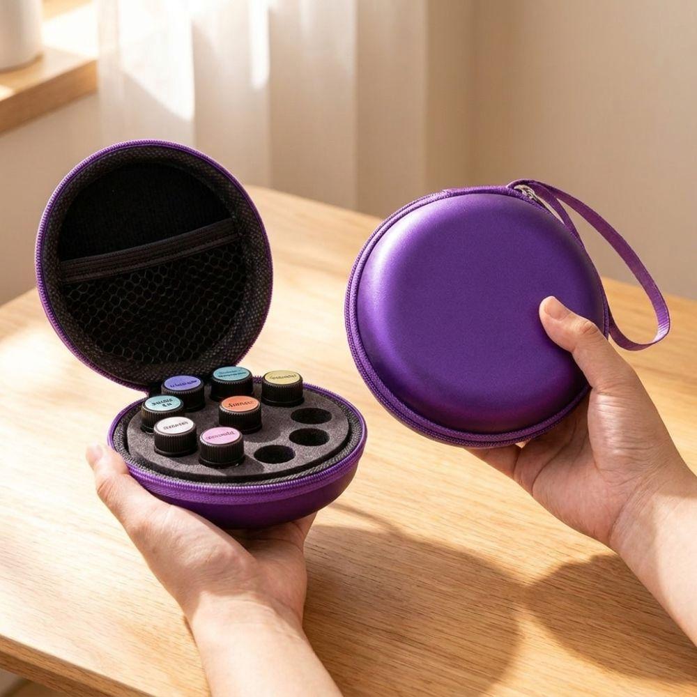 Hard Shell Travel Essential Oil Case 10 Bottles Capacity Insulin Storage Case Diabetics